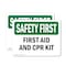 Signmission First Aid And CPR Kit, 5 in W x Rectangle, Vinyl Decal OS-2PACK-SF-D-35-L-10620 - alternate 1